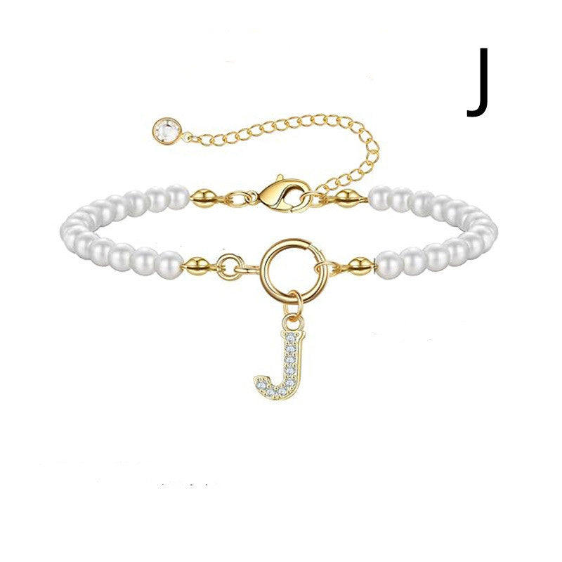 Bracelet Femme Lettre Initiale A-Z – Perles - StyleNova Paris