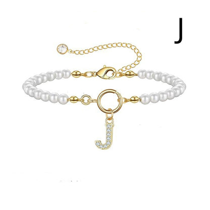 Bracelet Femme Lettre Initiale A-Z – Perles - StyleNova Paris
