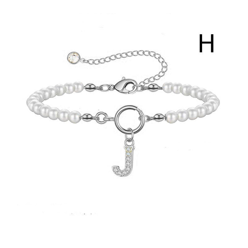 Bracelet Femme Lettre Initiale A-Z – Perles - StyleNova Paris