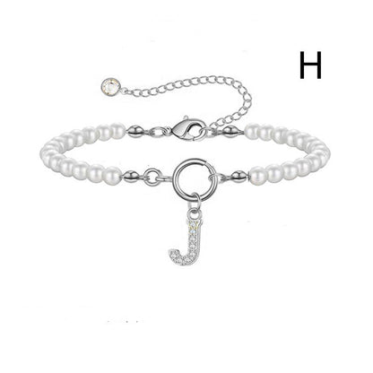 Bracelet Femme Lettre Initiale A-Z – Perles - StyleNova Paris