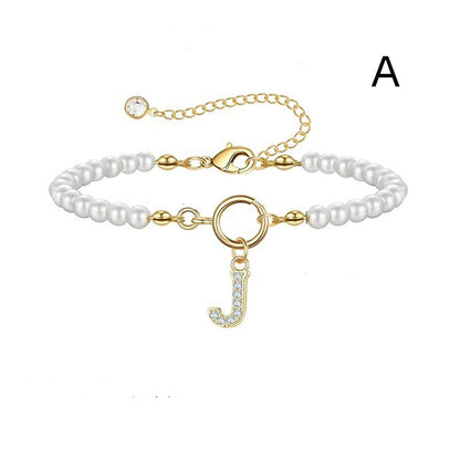 Bracelet Femme Lettre Initiale A-Z – Perles - StyleNova Paris