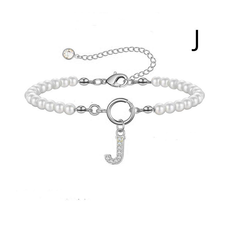 Bracelet Femme Lettre Initiale A-Z – Perles - StyleNova Paris