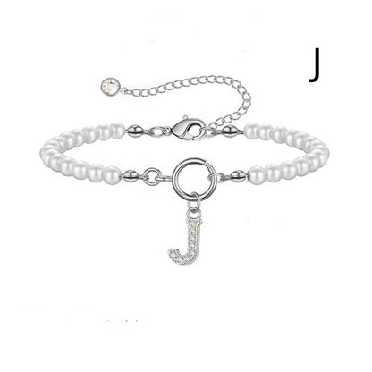 Bracelet Femme Lettre Initiale A-Z – Perles - StyleNova Paris