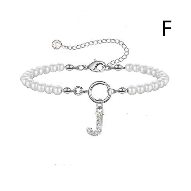 Bracelet Femme Lettre Initiale A-Z – Perles - StyleNova Paris