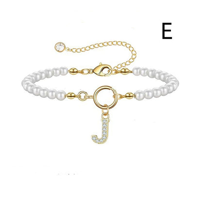 Bracelet Femme Lettre Initiale A-Z – Perles - StyleNova Paris