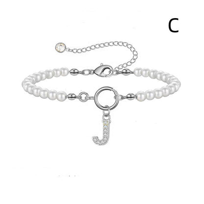 Bracelet Femme Lettre Initiale A-Z – Perles - StyleNova Paris