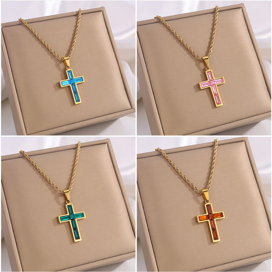 Collier croix en diamant - Ma boutique