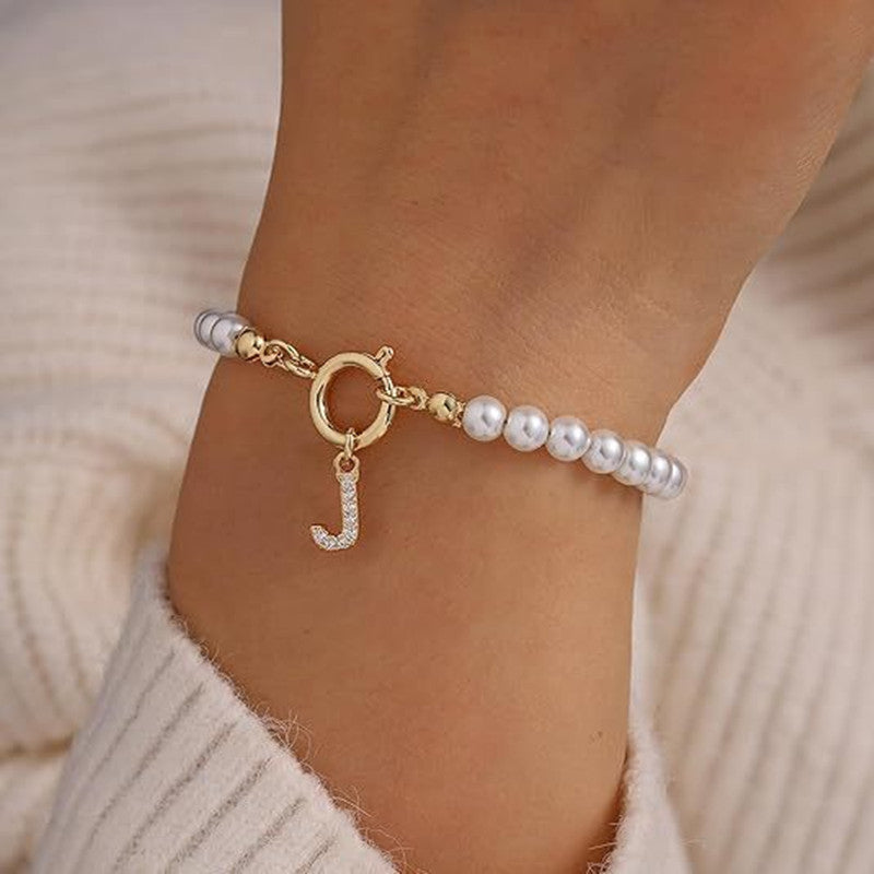 Bracelet Femme Lettre Initiale A-Z – Perles - StyleNova Paris