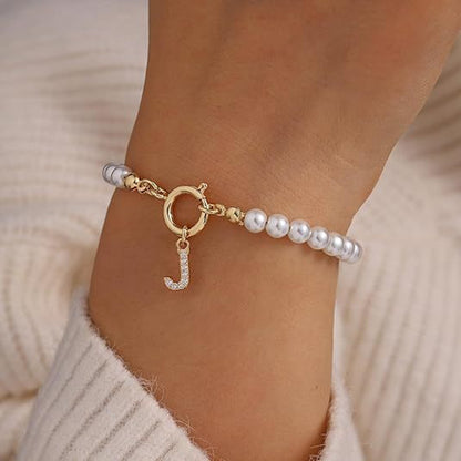 Bracelet Femme Lettre Initiale A-Z – Perles - StyleNova Paris