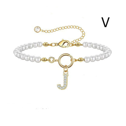 Bracelet Femme Lettre Initiale A-Z – Perles - StyleNova Paris