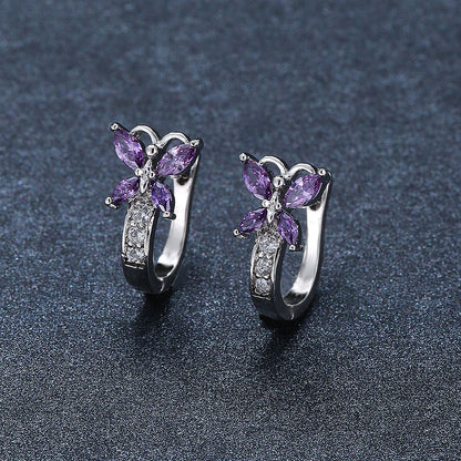 Boucles d’oreilles Papillon en Zircon - StyleNova Paris