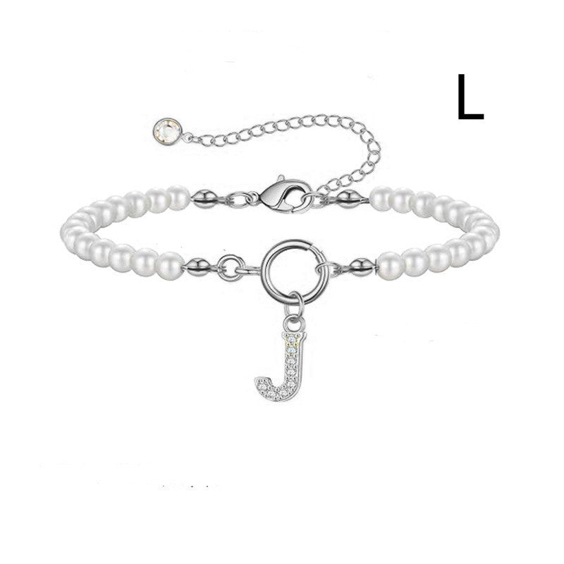 Bracelet Femme Lettre Initiale A-Z – Perles - StyleNova Paris
