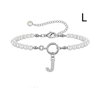 Bracelet Femme Lettre Initiale A-Z – Perles - StyleNova Paris