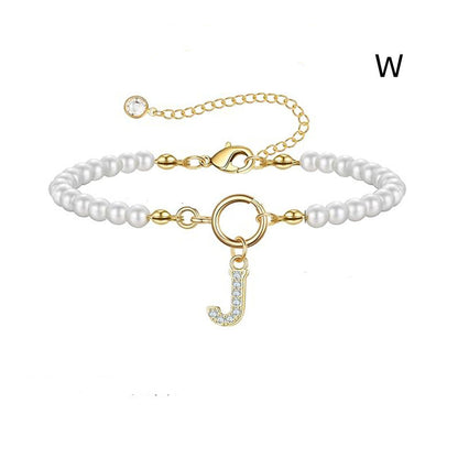 Bracelet Femme Lettre Initiale A-Z – Perles - StyleNova Paris