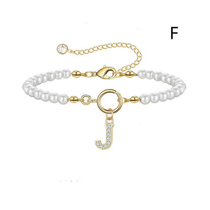 Bracelet Femme Lettre Initiale A-Z – Perles - StyleNova Paris