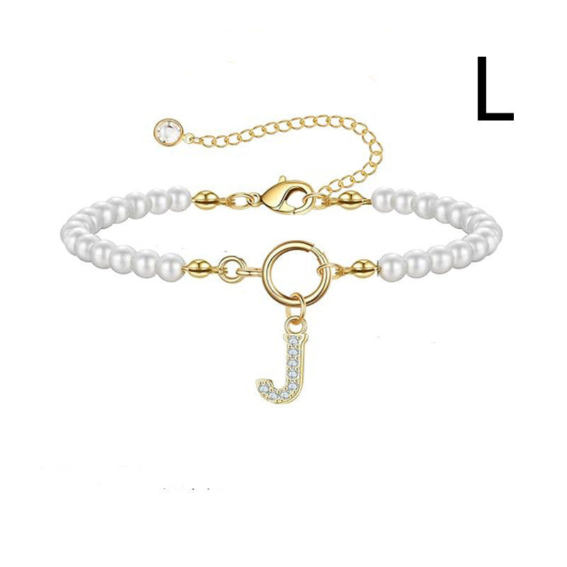 Bracelet Femme Lettre Initiale A-Z – Perles - StyleNova Paris