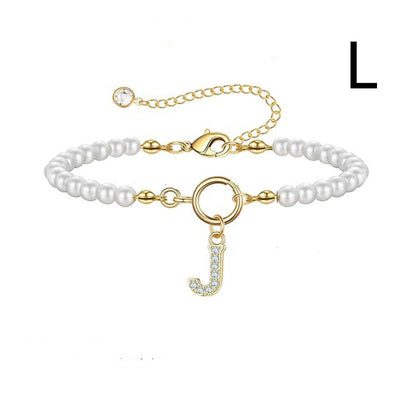 Bracelet Femme Lettre Initiale A-Z – Perles - StyleNova Paris