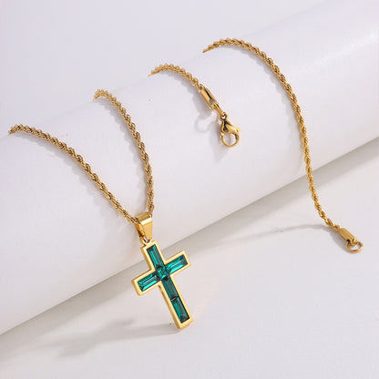 Collier croix en diamant - Ma boutique