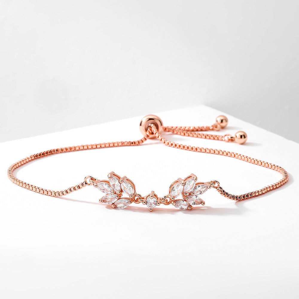 Bracelet stylé en zircon avec zip ajustable - Ma boutique
