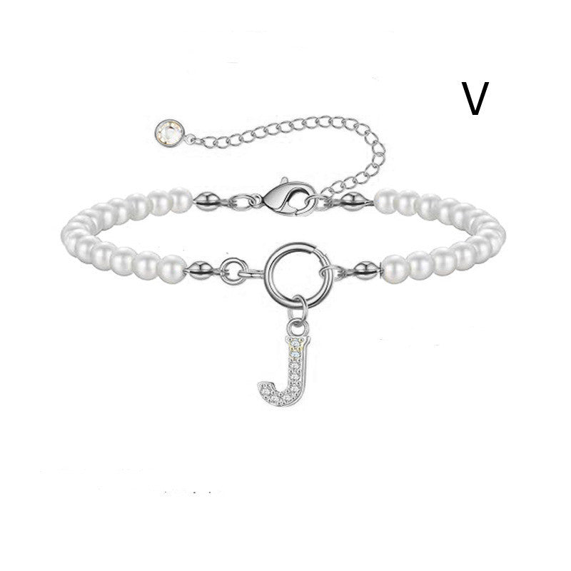 Bracelet Femme Lettre Initiale A-Z – Perles - StyleNova Paris