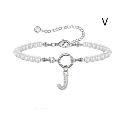Bracelet Femme Lettre Initiale A-Z – Perles - StyleNova Paris