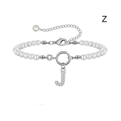 Bracelet Femme Lettre Initiale A-Z – Perles - StyleNova Paris