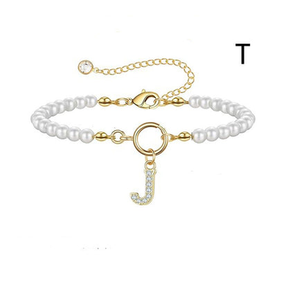 Bracelet Femme Lettre Initiale A-Z – Perles - StyleNova Paris