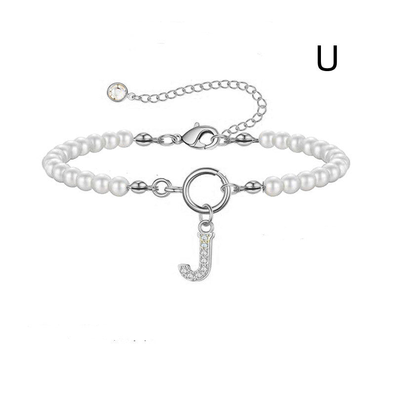 Bracelet Femme Lettre Initiale A-Z – Perles - StyleNova Paris