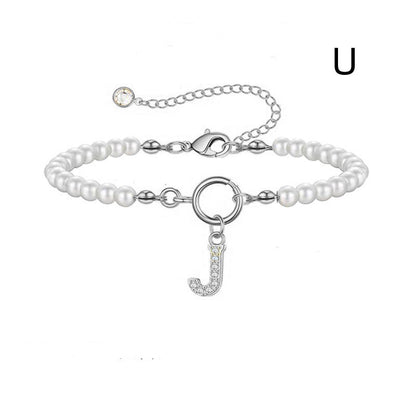 Bracelet Femme Lettre Initiale A-Z – Perles - StyleNova Paris