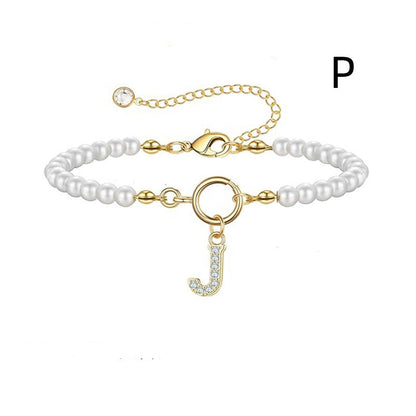 Bracelet Femme Lettre Initiale A-Z – Perles - StyleNova Paris