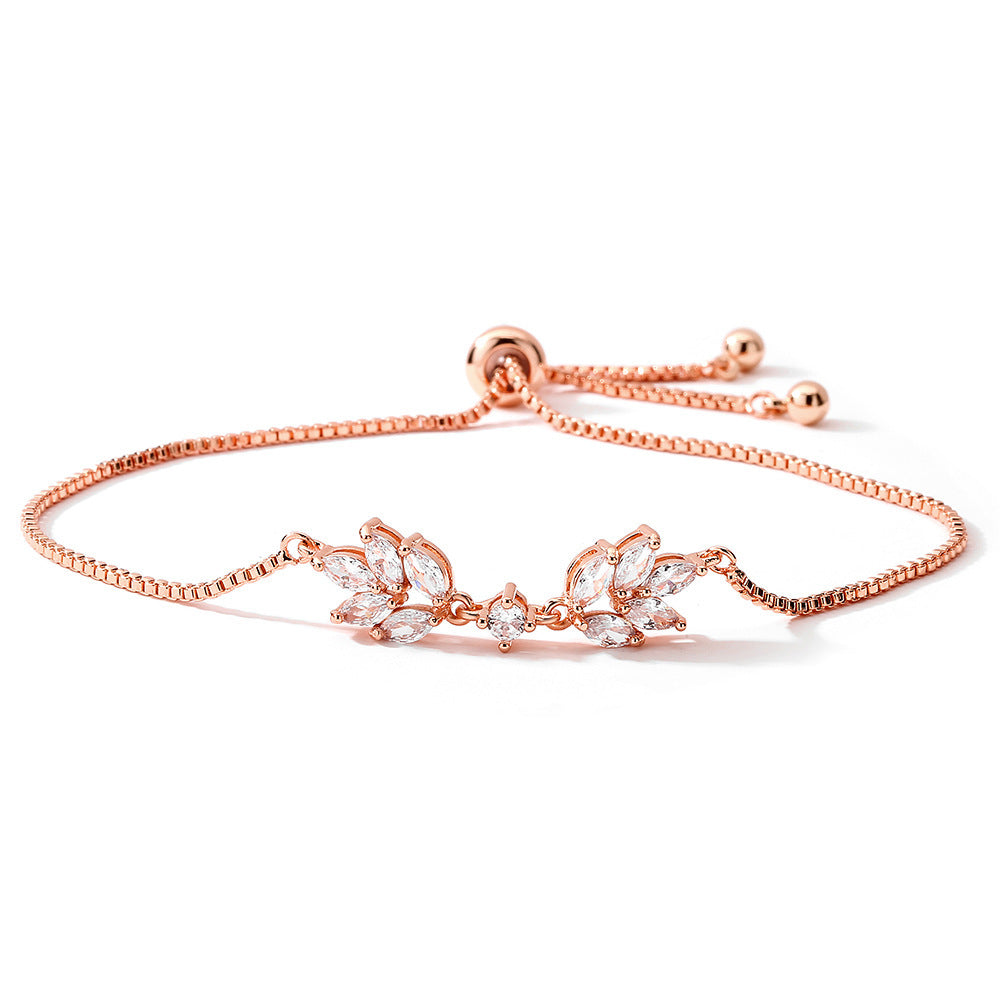Bracelet stylé en zircon avec zip ajustable - Ma boutique