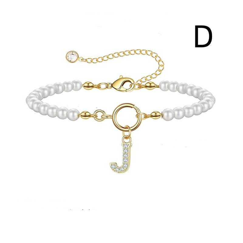 Bracelet Femme Lettre Initiale A-Z – Perles - StyleNova Paris