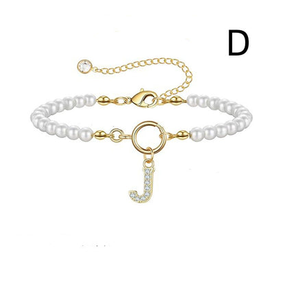 Bracelet Femme Lettre Initiale A-Z – Perles - StyleNova Paris