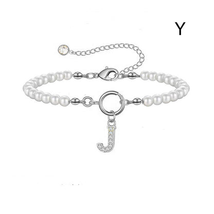 Bracelet Femme Lettre Initiale A-Z – Perles - StyleNova Paris