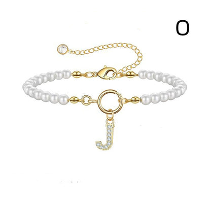 Bracelet Femme Lettre Initiale A-Z – Perles - StyleNova Paris