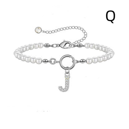 Bracelet Femme Lettre Initiale A-Z – Perles - StyleNova Paris