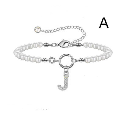 Bracelet Femme Lettre Initiale A-Z – Perles - StyleNova Paris