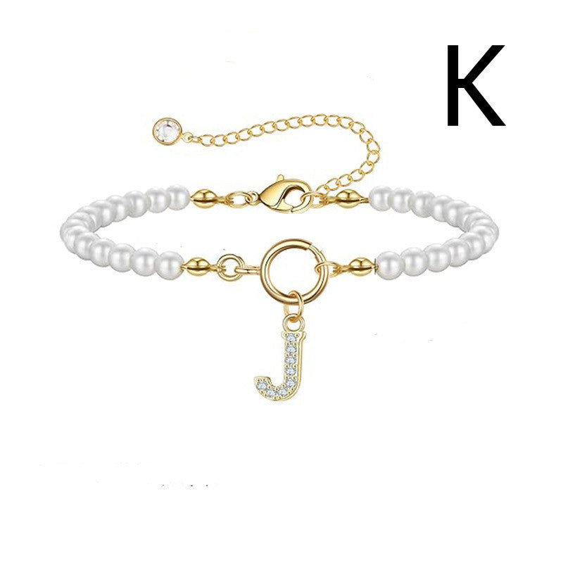 Bracelet Femme Lettre Initiale A-Z – Perles - StyleNova Paris