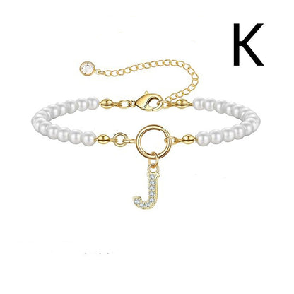 Bracelet Femme Lettre Initiale A-Z – Perles - StyleNova Paris