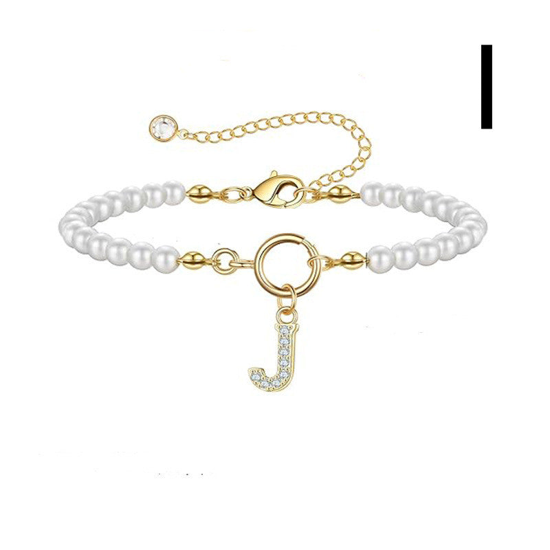 Bracelet Femme Lettre Initiale A-Z – Perles - StyleNova Paris