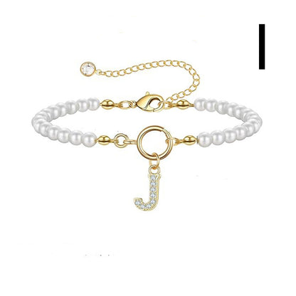 Bracelet Femme Lettre Initiale A-Z – Perles - StyleNova Paris
