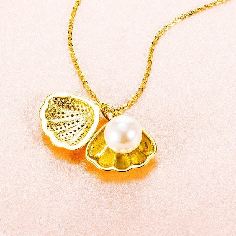 Collier perles de coquillage & strass - StyleNova Paris