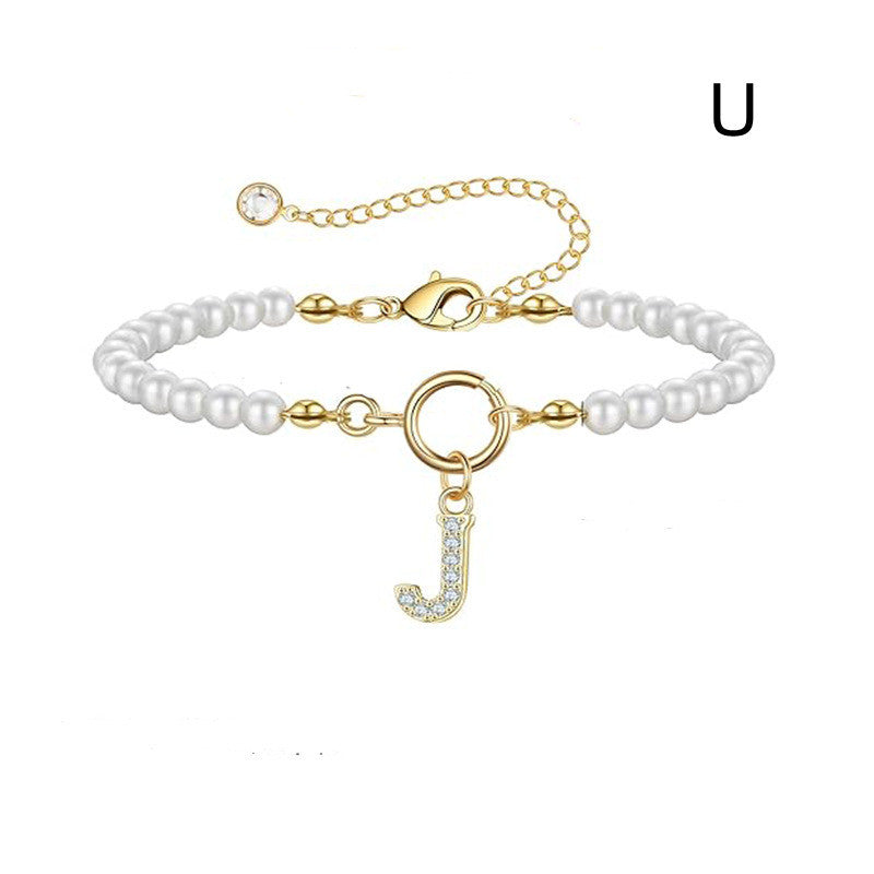 Bracelet Femme Lettre Initiale A-Z – Perles - StyleNova Paris