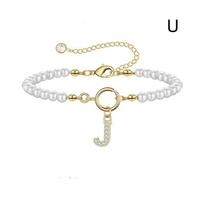 Bracelet Femme Lettre Initiale A-Z – Perles - StyleNova Paris